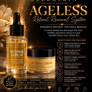 Securskin Ageless Retinol Renewal System | Retinol Serum & Cream Set