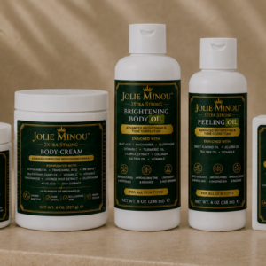 Jolie Minou Advanced Brightening Set | Body Cream, Oil, Serum & Soap